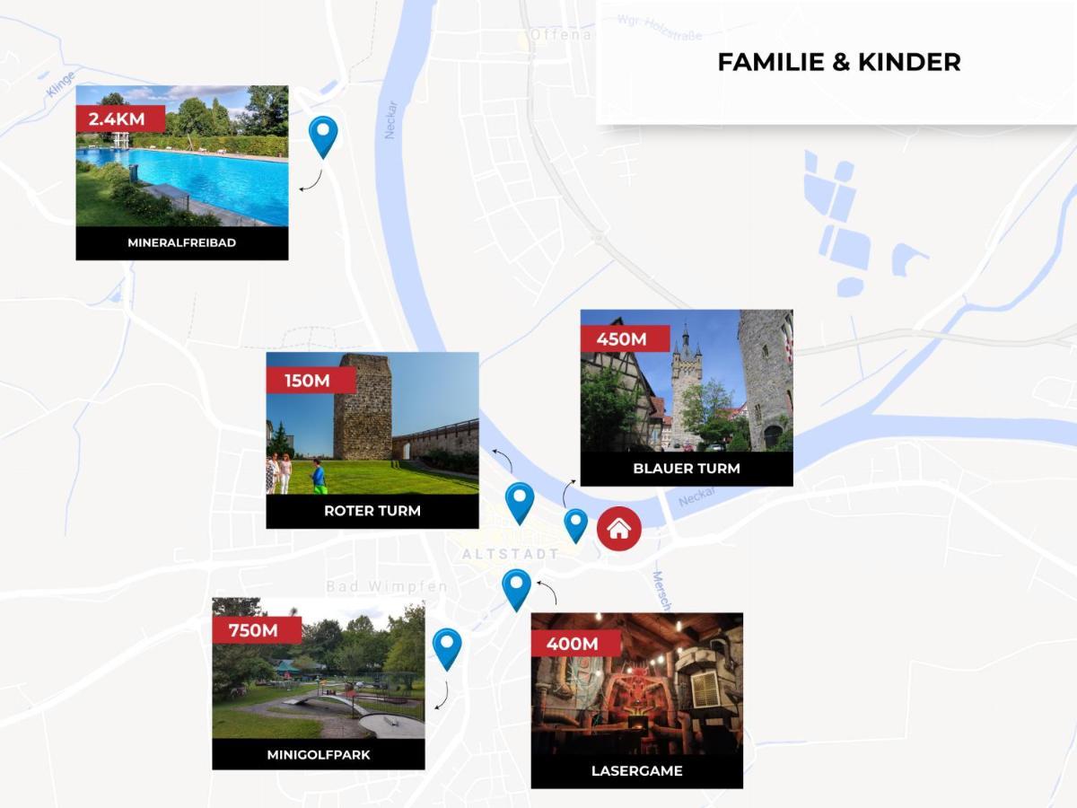 Charmante Wohnung Am Neckar Bad Wimpfen Exteriér fotografie